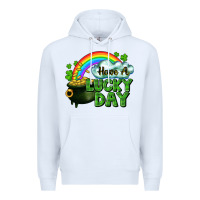 White Have a lucky day Premium Hoodie - CowGirlArtShop