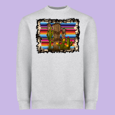 Serape Cactus Heavyweight Sweatshirt Designed By Bettercallsaul