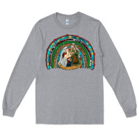 Heather Grey holy family rainbow Long Sleeve Tee - RanaPortraitStore