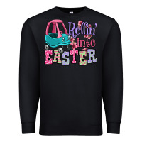 Black Easter Day Rollin into Easter toddler car Premium Sweatshirt - OliviaCreatesArt