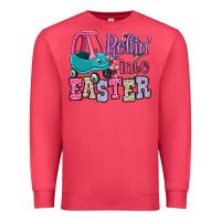 Cardinal Easter Day Rollin into Easter toddler car Premium Sweatshirt - OliviaCreatesArt