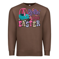 Chestnut Easter Day Rollin into Easter toddler car Premium Sweatshirt - OliviaCreatesArt