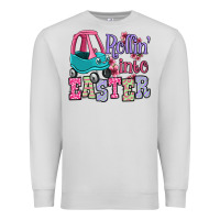 Dove Grey Easter Day Rollin into Easter toddler car Premium Sweatshirt - OliviaCreatesArt