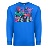 True Royal Easter Day Rollin into Easter toddler car Premium Sweatshirt - OliviaCreatesArt