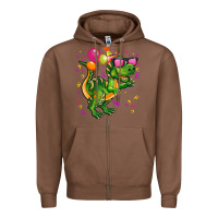 Chestnut birthday t rex pink Zipper Hoodie - CowGirlArtShop