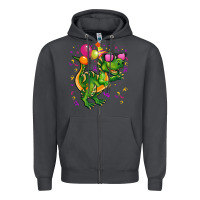 Smoke birthday t rex pink Zipper Hoodie - CowGirlArtShop