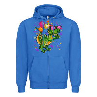 True Royal birthday t rex pink Zipper Hoodie - CowGirlArtShop