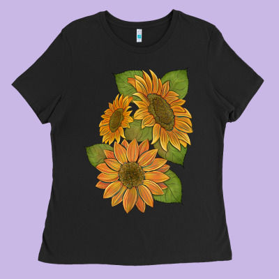 Sunflowers B Ladies Tee Designed By Artiststas