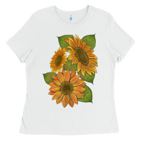 White sunflowers b Ladies Tee - Artiststas