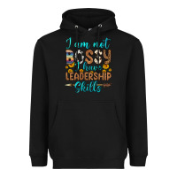 Black i am not bossy i have leadership skills Heavyweight Hoodie - OliviaCreatesArt