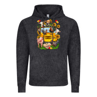 Vintage Black farm animals with school bus Vintage Hoodie - NancyCooperArtShop