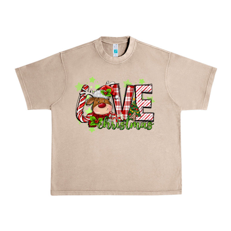Love Christmas Deer Urban Heavy Tee by MaliasSmallBusiness | Teevron