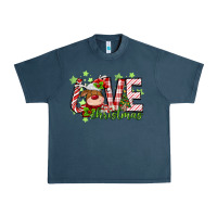Midnight Navy love christmas deer Urban Heavy Tee - MaliasSmallBusiness
