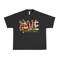 Pigment Black love christmas deer Urban Heavy Tee - MaliasSmallBusiness