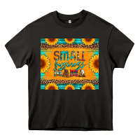 Asphalt small business mama leopard turquoise aztec serape cowhide sunflowers Heavy Core Tee - Artiststas