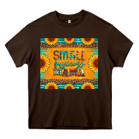 Chocolate Brown small business mama leopard turquoise aztec serape cowhide sunflowers Heavy Core Tee - Artiststas
