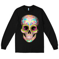 Black Mexican Skull Long Sleeve Tee - Artiststas
