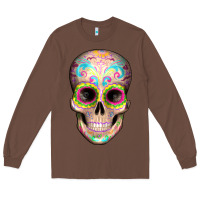 Chestnut Mexican Skull Long Sleeve Tee - Artiststas