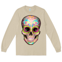 Mushroom Mexican Skull Long Sleeve Tee - Artiststas
