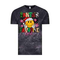 Cloud Black santas favorite girl Vintage Tee - MaliasSmallBusiness