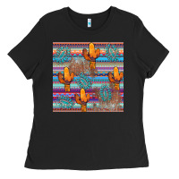 Black cactus gemstone seamless Ladies Tee - AdoDesignShop