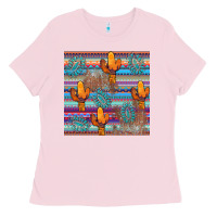 Bubblegum Pink cactus gemstone seamless Ladies Tee - AdoDesignShop