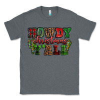 Charcoal Heather Howdy Christmas y'all Classic Tee - NancyCooperArtShop
