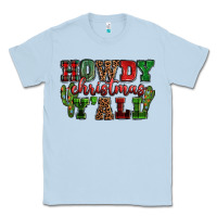 Dusty Blue Howdy Christmas y'all Classic Tee - NancyCooperArtShop