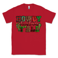 Red Howdy Christmas y'all Classic Tee - NancyCooperArtShop