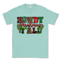 Seafoam Howdy Christmas y'all Classic Tee - NancyCooperArtShop