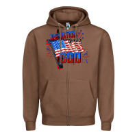Chestnut one nation under god Zipper Hoodie - CowGirlArtShop