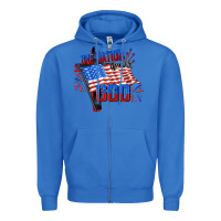 True Royal one nation under god Zipper Hoodie - CowGirlArtShop