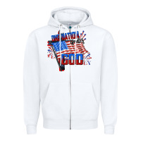 White one nation under god Zipper Hoodie - CowGirlArtShop