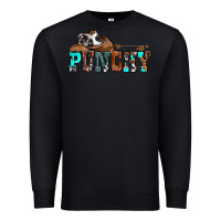 Black western cowboy hat punchy Premium Sweatshirt - OliviaCreatesArt