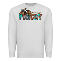 Dove Grey western cowboy hat punchy Premium Sweatshirt - OliviaCreatesArt