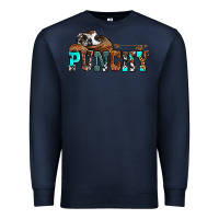 Navy western cowboy hat punchy Premium Sweatshirt - OliviaCreatesArt