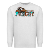 Oatmeal Heather western cowboy hat punchy Premium Sweatshirt - OliviaCreatesArt