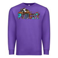 Purple western cowboy hat punchy Premium Sweatshirt - OliviaCreatesArt