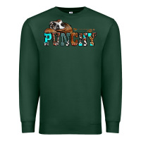 Sports Green western cowboy hat punchy Premium Sweatshirt - OliviaCreatesArt