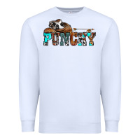 White western cowboy hat punchy Premium Sweatshirt - OliviaCreatesArt