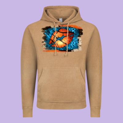 Basketball Lips Vintage Hoodie Designed By Jasminsmagicworld