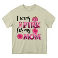 I Wear Pink For My Mom Sunlower And Pumpkin Heavy Core Tee | Teevron