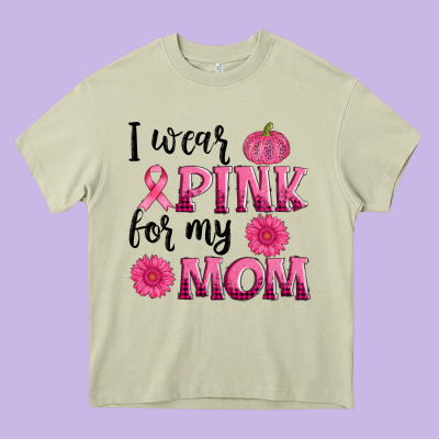 I Wear Pink For My Mom Sunlower And Pumpkin Heavy Core Tee Designed By Adodesignshop