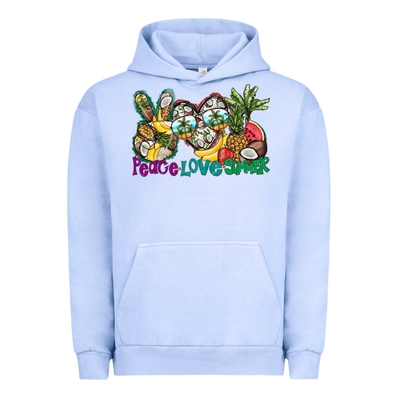 Peace Love Summer Urban Hoodie by CowhideDigitalArt | Teevron