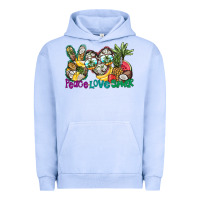 Pigment Grape Ice Peace Love Summer Urban Hoodie - CowhideDigitalArt