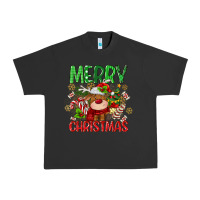 Pigment Black merry christmas deer Urban Heavy Tee - MaliasSmallBusiness