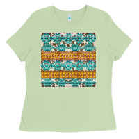 Matcha aztec cowhide seamless Ladies Tee - AdoDesignShop