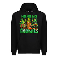 Black St. Patrick's Day gnomes Premium Hoodie - CowGirlArtShop