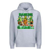 Heather Grey St. Patrick's Day gnomes Premium Hoodie - CowGirlArtShop