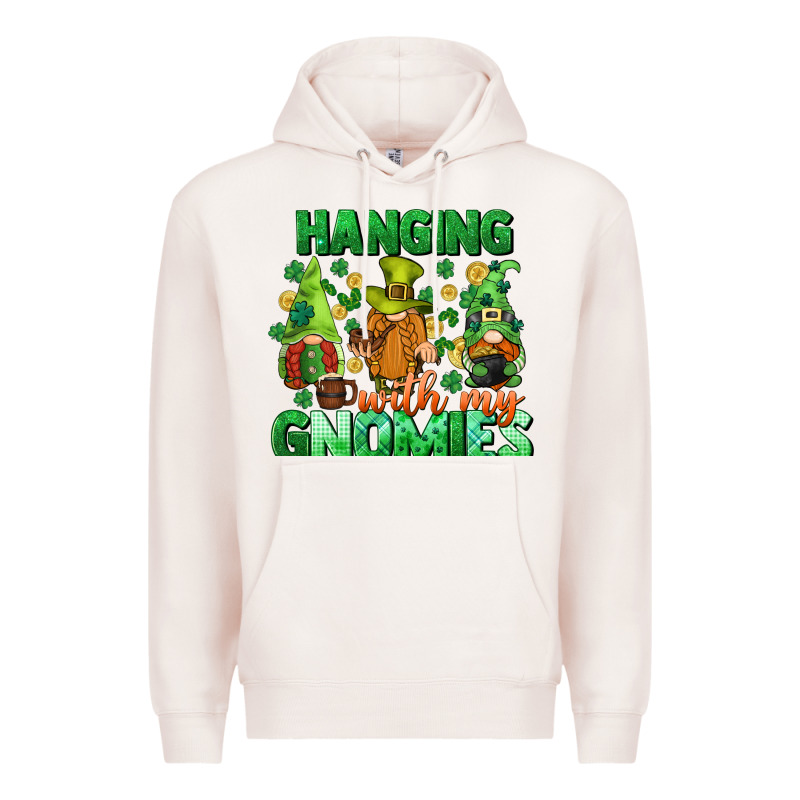 St. Patrick's Day Gnomes Premium Hoodie by CowGirlArtShop | Teevron